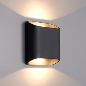 LCD LED lampă de perete pentru exterior, grafit, sus & jos, CCT, dimabil, aluminiu, reglabil, Negru, Aluminiu, Modern