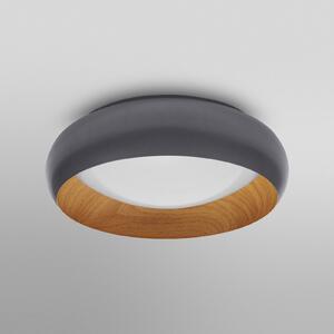 LEDVANCE Plafonieră LED Orbis Livia Ø 30 cm, gri, metal, reglabil, Negru, Camera de zi / sufragerie, Metal