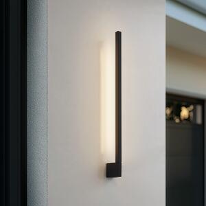 Lindby Aplică de perete LED Neano, 80 cm, negru, metal, IP54, Negru, Aluminiu, Modern