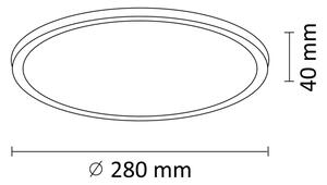 Plafonieră LED WOODY LED/15W/230V d. 28 cm