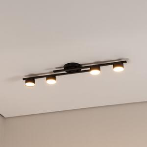 EMIBIG LIGHTING Plafonieră Fragment, negru, lungime 86 cm, metal, 4 becuri., reglabil, Negru, Camera de zi / sufragerie, Metal, Modern