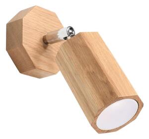 Spot de perete ZEKE 1xGU10/40W/230V stejar Sollux SL.1028