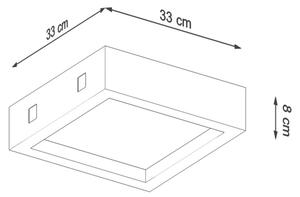 Plafonieră LED RIZA LED/18W/230V beton Sollux SL.0995
