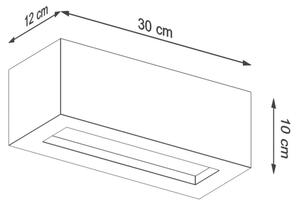 Aplică VEGA 1xE27/60W/230V 30 cm beton Sollux SL.0992