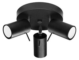 Spot RING 3xGU10/40W/230V negru Sollux SL.1016