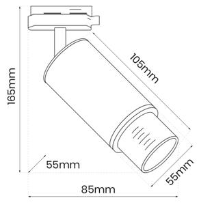 Spot pentru sistem de șină MICA 1xGU10/25W/230V monofazic alb