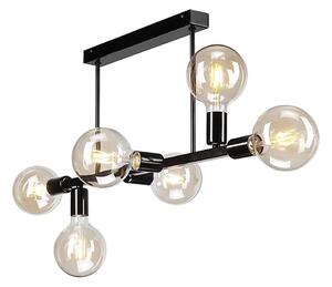 Lustră pe tijă ASTRID 6xE27/60W/230V neagră