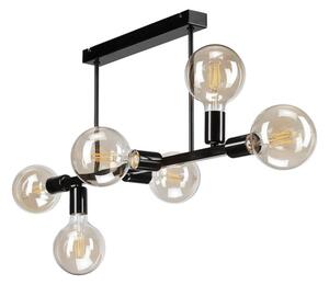 Lustră pe tijă ASTRID 6xE27/60W/230V neagră