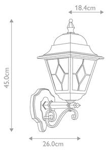 Aplică de exterior NORFOLK 1xE27/100W/230V IP43 Elstead NR1-BLK