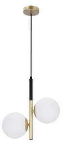 Lustră pe cablu DUO 2xE14/40W/230V aurie/neagră