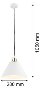 Lustră pe cablu Argon 4914 ORTE 1xE27/15W/230V alb