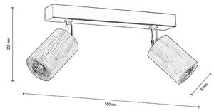 Spot-Light 3912174 - Plafonieră spot LED MATTI 2xGU10/5W/230V, finisaj stejar