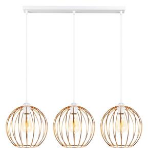Lustră pe cablu MATT 3xE27/60W/230V albă/cupru