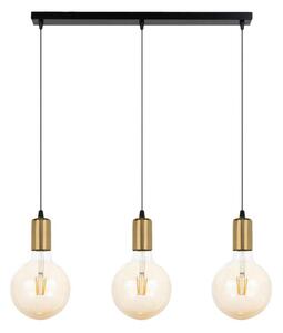 Lustră pe cablu MIROS 3xE27/60W/230V neagră/aurie