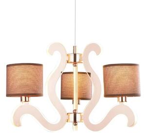 Lustră LED pe cablu AMBROSIA 3xE14/40W/230V + LED/18,4W cupru