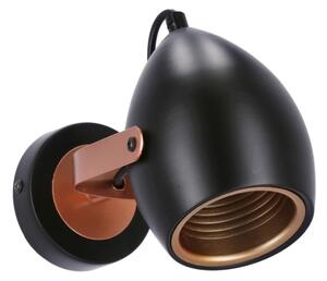 Spot ANICA 1xE14/40W/230V negru/cupru