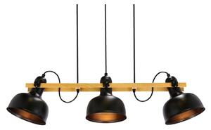Lustră pe cablu RENO 3xE27/40W/230V neagră/maro