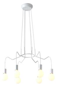 Lustră pe cablu BASSO 6xE27/40W/230V albă