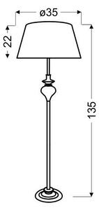 Lampadar PRIMA 1xE27/60W/230V argintiu/crom lucios