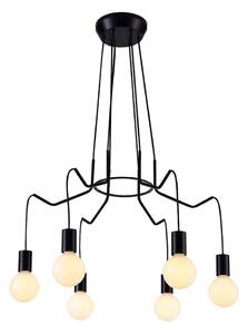 Lustră pe cablu BASSO 6xE27/40W/230V neagră