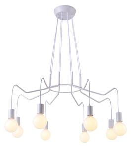 Lustră pe cablu BASSO 8xE27/40W/230V albă