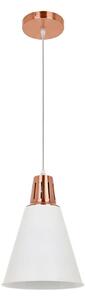 Klausen KL 6237 - Lustr SHADE 1xE27/15W/230V cupru/alb pe cablu