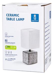 Lampă de masă 1xE14/40W/230V gri/albă Aigostar
