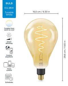 Bec LED dimabil VINTAGE PS160 E27/6,5W/230V 2000-5000K CRI 90 Wi-Fi WiZ
