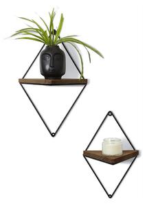 SET 2x raft de perete din molid