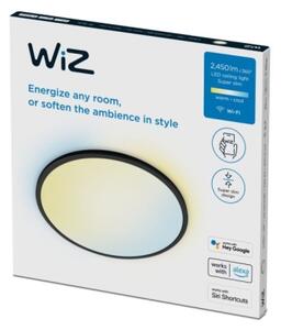 Plafonieră LED RGBW dimabilă SUPERSLIM LED/22W/230V Wi-Fi neagră WiZ