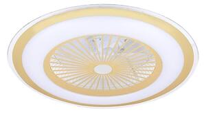 Plafonieră LED dimabilă cu ventilator ZEPHYR LED/48W/230V auriu + telecomandă