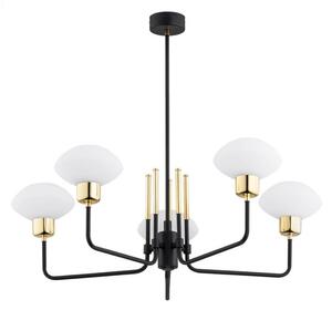Argon 2128 - Lustr RAVELLO 5xE14/15W/230V negru/auriu pe tijă