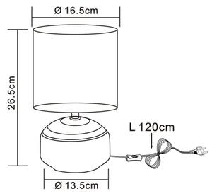 Lampă de masă IGA 1xE14/40W/230V gri/ceramică Globo 21624