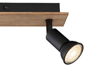 Globo 57998-2W - Spot DREW 2xGU10/35W/230V lemn/negru