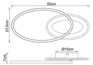 Lustră LED aplicată SILLA LED/24W/230V Globo 67264-24