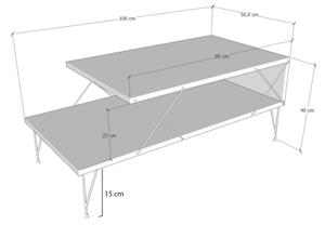 Măsuță de cafea LOIRE 40x100 cm antracit