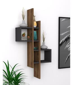 Etajeră de perete EMSE 108x53,8 cm maro/antracit