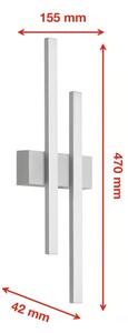 Telefunken - Aplica LED de exterior 2xLED/4W/230V IP44 argintiu