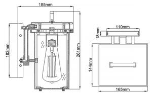 Aplică de exterior GLENVIEW 1xE27/60W/230V IP44 antracit Feiss