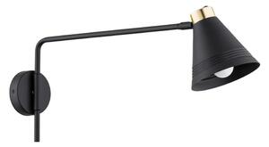Lampă de perete AVALONE 1xE27/15W/230V 57 cm neagră/aurie Argon 8009