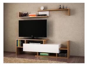 Mobilier media DREAM maro/alb
