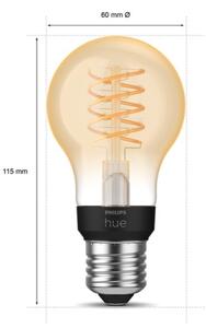 Bec LED dimabil Philips Hue WHITE FILAMENT A60 E27/7W/230V 2100K