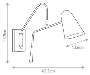 Lampă de perete SIMON 1xE27/60W/230V neagră/aurie Feiss