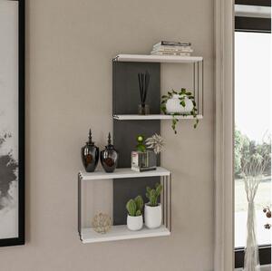 Etajeră de perete DESTAN 96x65 cm alb/antracit