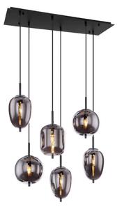 Lustră pe cablu BLACKY 6xE14/40W/230V neagră Globo 15345-6