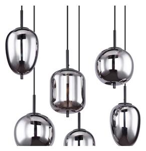 Lustră pe cablu BLACKY 6xE14/40W/230V neagră Globo 15345-6
