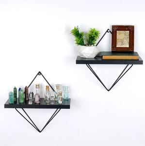 SET 2x raft negru de perete