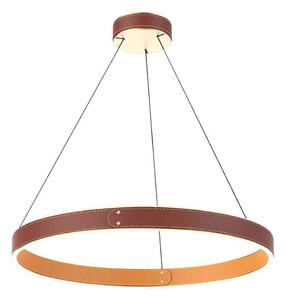 Klausen 142027 - Candelabru LED pe cablu LEATHER LED/47,8W/230V maro/oranj