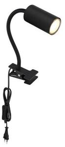 Lampă flexibilă cu clemă ROBBY 1xGU10/25W/230V neagră Globo 57911KB