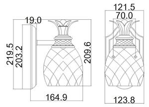 Aplică LED pentru baie PLANTATION 1xG9/3W/230V IP44 aurie Hinkley